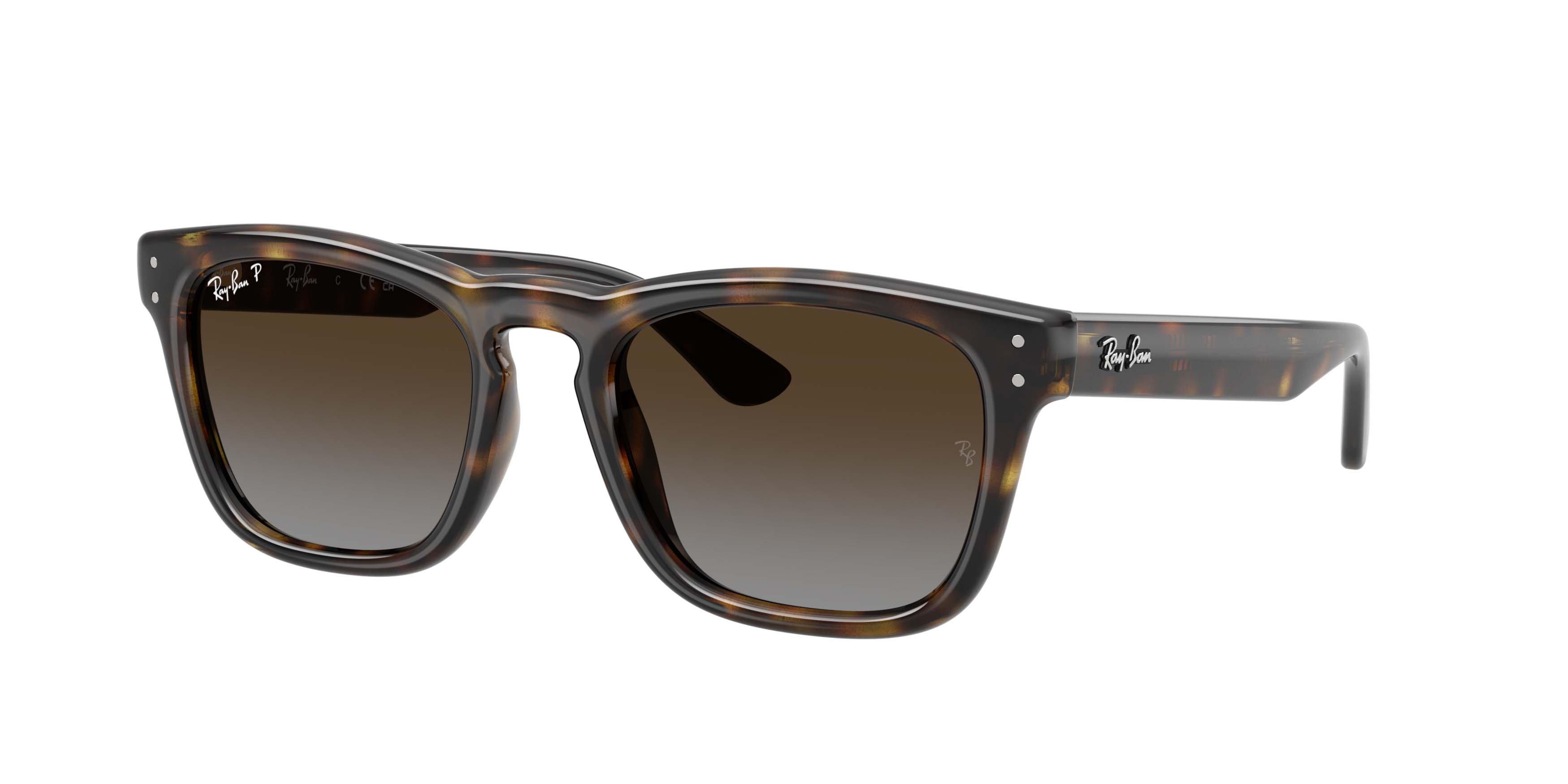 Ray-Ban RB2238 Light Grey Gradient Brown Polarized Sunglasses - Havana - BROWN/GREY